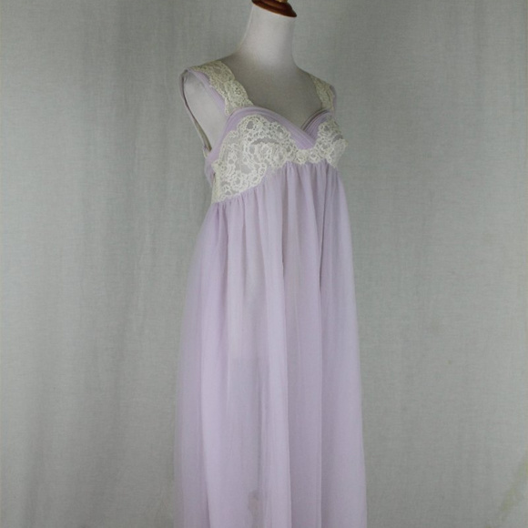 De Perrier Paris Vintage 50's Negligee Nightgown - Picture 5 of 8